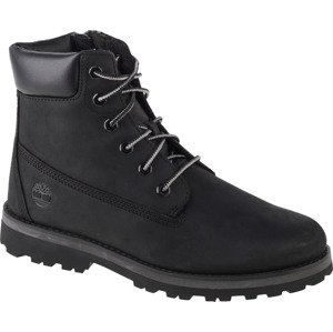 ČERNÉ CHLAPECKÉ BOTY TIMBERLAND COURMA 6 IN SIDE ZIP BOOT JR 0A28W9 Velikost: 37
