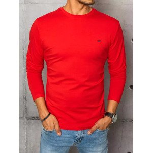 Červené tričko s dlouhým rukávem LX0534 Velikost: M