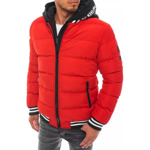 Červená zimní bunda s originální kapucí TX3748 Velikost: M
