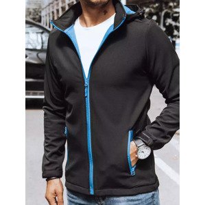 Černá softshellová bunda s modrým zipem TX4174 Velikost: XL