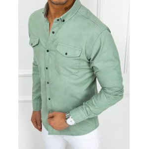 Pánská džínová košile - zelená DX2353 Velikost: M