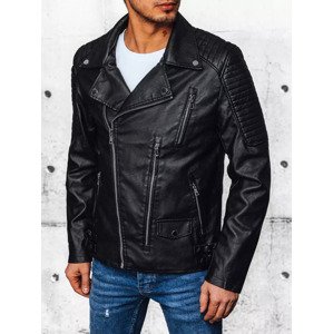 Černá pánská koženková bunda se zipy TX4384 Velikost: L