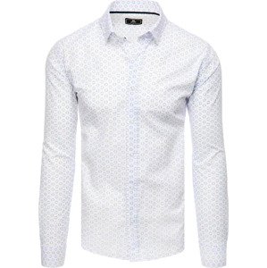 Bílá pánská košile se vzorem DX2438 Velikost: 2XL