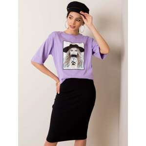 Fialové dámské tričko s motivem Dívky 157-TS-3693.51P-purple Velikost: S