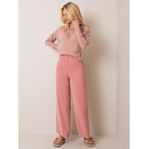 Růžové dámské kalhoty 157-SP-3815,77- pink Velikost: L