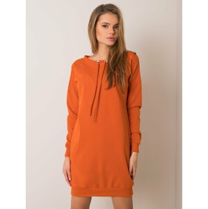 Oranžové dámské mikinové šaty RV-SK-5849.27P-orange Velikost: S