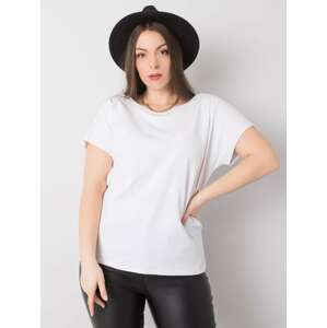 Bílé dámské tričko s výstřihem na zádech -RV-TS-6297.08P-white Velikost: 4XL