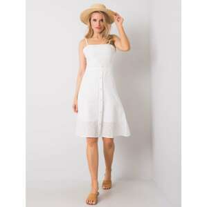 Bílé dámské šaty na ramínka 322-SK-1685.43-white Velikost: XL