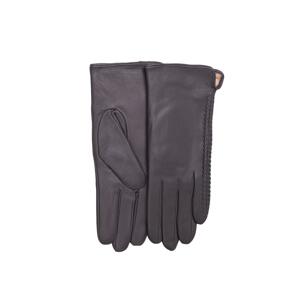 Šedé klasické koženkové rukavice LE-RK-LTHR-017-grey Velikost: 2XL