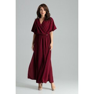 Dlouhé elegantní šaty L055 Deep Red Velikost: S