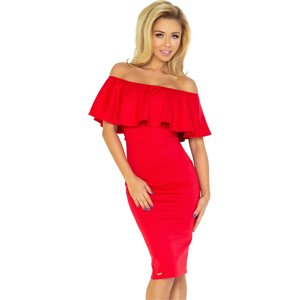 Elegantní červené šaty ELEONORA 138-2 Velikost: L
