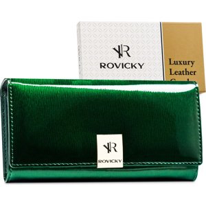 Rovicky Zelená lakovaná dámská kožená peněženka V205 [DH] RH-24A-1-SH Velikost: ONE SIZE