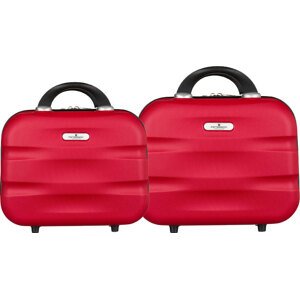 Peterson červená 5-ti dílná sada cestovních kufrů [DH]  PTN 5806-SET Velikost: Sada kufrů