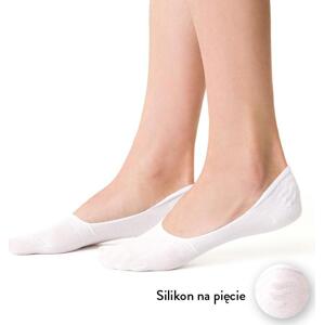 Bílé dámské krátké ponožky Art.058 DJ001, SIZE  35-37 WHITE Velikost: 38-40