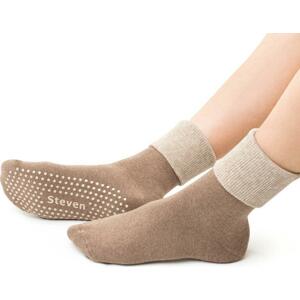 Béžové dámské ponožky Art.126 PW021,  BEIGE MELANGE - ABS Velikost: 35-37
