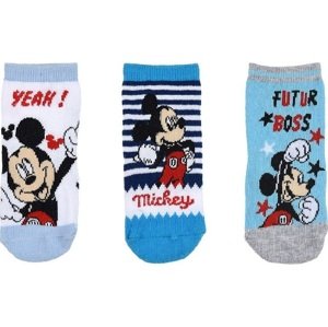 Mickey Mouse modré chlapecké ponožky - 3 páry Velikost: 50/68
