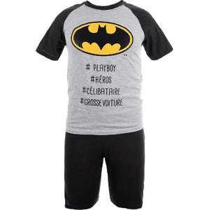 Šedo-černé krátké pánské pyžamo Batman Velikost: S