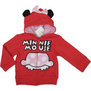 Minnie Mouse červená mikina s kapucí Velikost: 86
