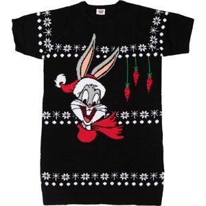 Černé pletené vánoční šaty Looney Tunes Velikost: M