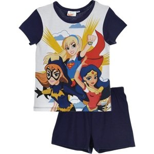 DC SUPER HERO GIRLS TMAVĚ MODRÉ DÍVČÍ PYŽAMO Velikost: 98