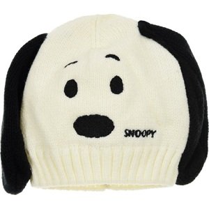 Snoopy zimní čepice s ouškama bílá Velikost: 48