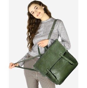 MARCO MAZZINI Kožený tmavě zelený dámský batoh (v115c) Velikost: ONE SIZE