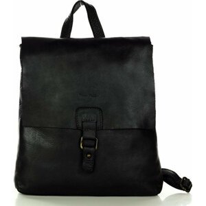 MARCO MAZZINI Černý kožený minimalistický batoh (v212d) Velikost: ONE SIZE