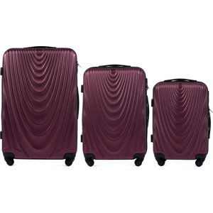 Vínová sada cestovních kufrů FALCON 304, Luggage 3 sets (L,M,S) Wings, Burgundy Velikost: Sada kufrů