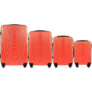Oranžová sada skořepinových kufrů FALCON 304, (L,M,S,XS) Wings, Flue Orange Velikost: Sada kufrů