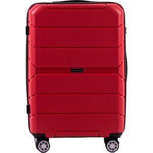Červený prostorný kufr vel. M SPARROW PP05,  M, Red Velikost: M