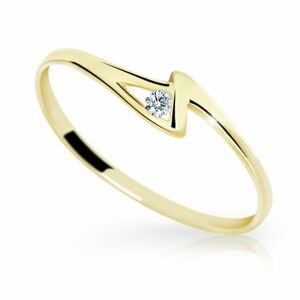 Zlatý prsten DF 1138 ze žlutého zlata, s briliantem 50