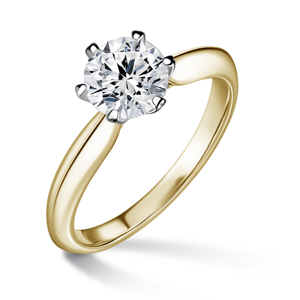 Mira | Zásnubní prsten se středovým kamenem 1.0ct, bílé a žluté zlato, s diamanty 48