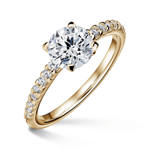 Aria | Zásnubní prsten se středovým kamenem 1.310ct, žluté zlato, s diamanty 64