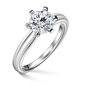 Florence | Zásnubní prsten se středovým diamantem 1.000ct, bílé zlato 53