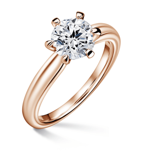 Florence | Zásnubní prsten se středovým diamantem 1.000ct, růžové zlato 46