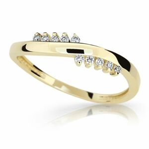 Zlatý prsten DF 2064 ze žlutého zlata, s briliantem 50