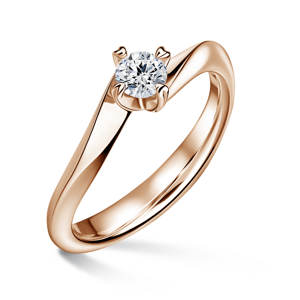 Freya | Zásnubní prsten se středovým diamantem 0.25ct, růžové zlato 55