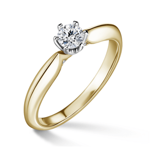 Mira | Zásnubní prsten se středovým kamenem 0.25ct, žluté zlato, s diamanty 47