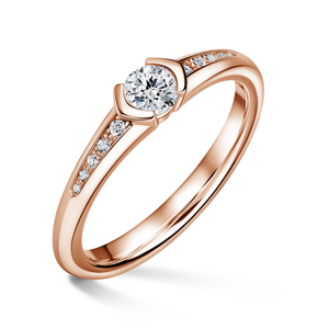 Harmonia | Zásnubní prsten se středovým kamenem 0.25ct, růžové zlato, s diamanty 57