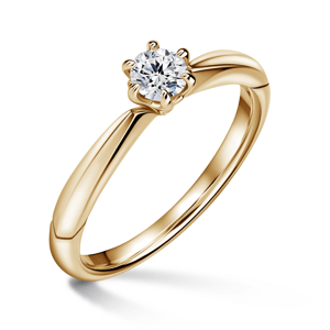 Minerva | Zásnubní prsten se středovým diamantem 0.25 ct, žluté zlato 48
