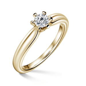 Florence | Zásnubní prsten se středovým diamantem 0.25 ct, žluté zlato 58