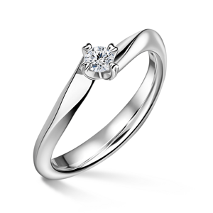 Freya | Zásnubní prsten se středovým diamantem 0.145ct, bílé zlato 50