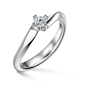 Freya | Zásnubní prsten se středovým diamantem 0.180ct, bílé zlato 52