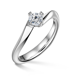 Freya | Zásnubní prsten se středovým diamantem 0.400ct, bílé zlato 52