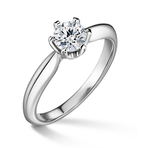 Mira | Zásnubní prsten se středovým kamenem 0.5ct, bílé zlato, s diamanty 56