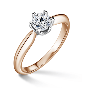 Mira | Zásnubní prsten se středovým kamenem 0.5ct, bílé a růžové zlato, s diamanty 54