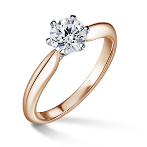 Mira | Zásnubní prsten se středovým kamenem 0.72ct, bílé a růžové zlato, s diamanty 49