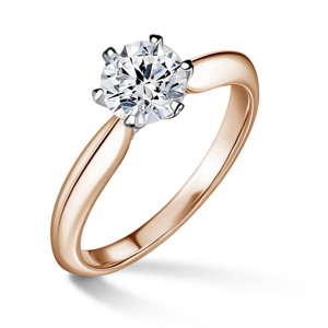 Mira | Zásnubní prsten se středovým kamenem 0.9ct, bílé a růžové zlato, s diamanty 52
