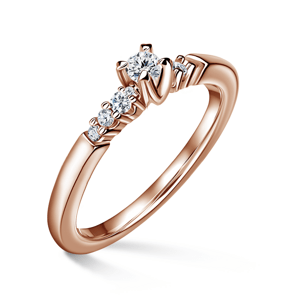 Sierra | Zásnubní prsten se středovým kamenem 0.085ct, růžové zlato, s diamanty 63