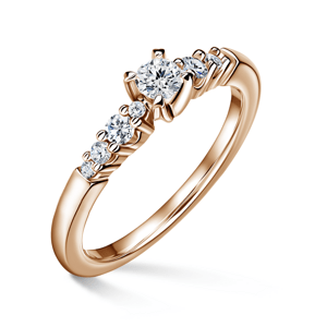 Sierra | Zásnubní prsten se středovým kamenem 0.145ct, růžové zlato, s diamanty 46